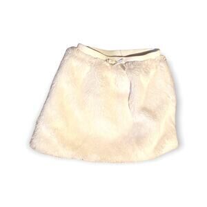 Gymboree little girl white faux fur winter skirt size 2T